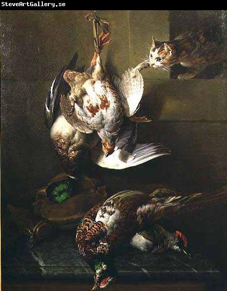 Francois Desportes A Cat Attacking Dead Game